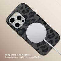 Selencia Coque Sabi imprimé panthère avec MagSafe Apple iPhone 15 Pro - Midnight Black