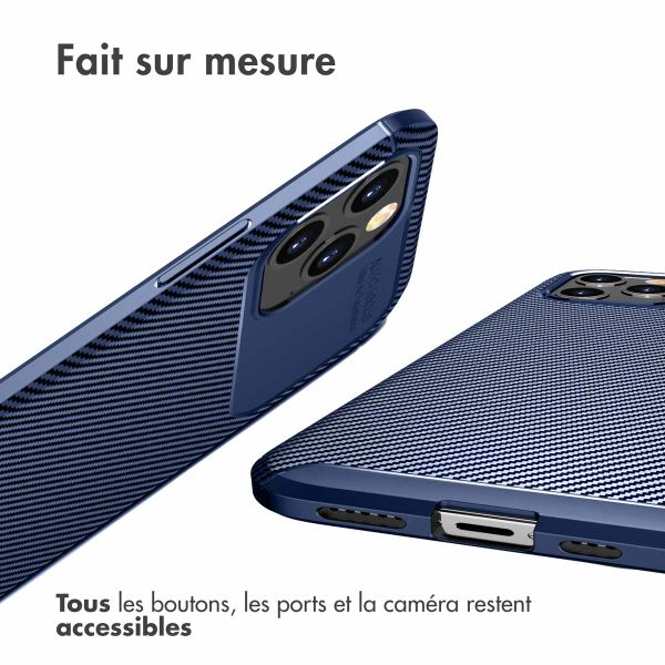 imoshion Coque silicone Carbon iPhone 12 Pro Max - Bleu