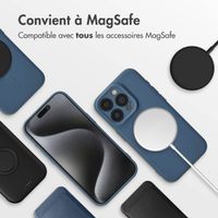 imoshion Coque Couleur avec MagSafe iPhone 15 Pro - Bleu foncé