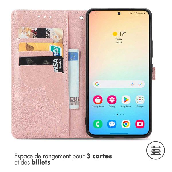 imoshion Etui de télephone Mandala Samsung Galaxy S24 Plus - Rose Doré