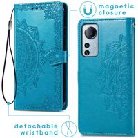 imoshion Etui de téléphone portefeuille Mandala Xiaomi 12 Lite - Turquoise