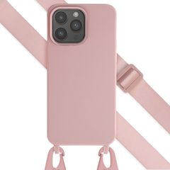 Selencia Coque silicone avec cordon amovible Apple iPhone 15 Pro Max - Sand Pink