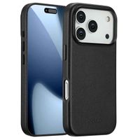Accezz Coque arrière en cuir avec MagSafe Apple iPhone 17 Pro - Onyx Black