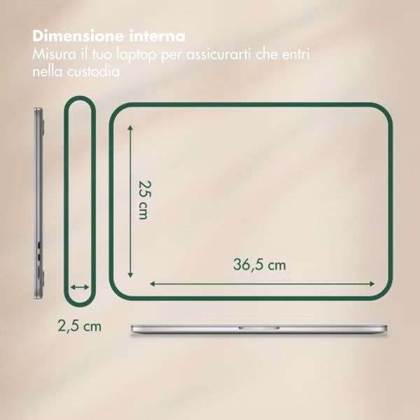 Selencia Pochette ordinateur Corduroy 15-16 pouces - Sage Green