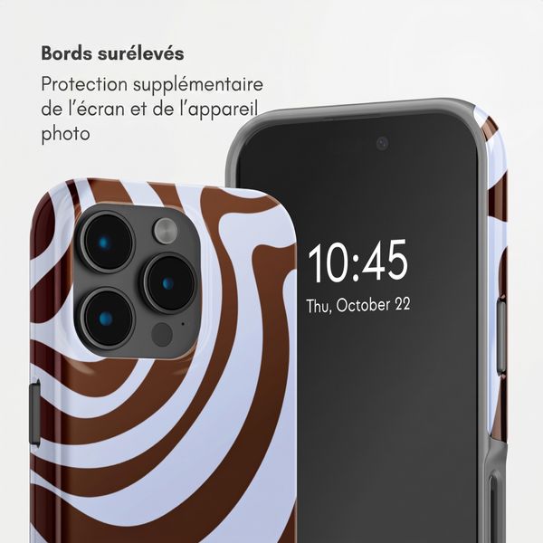 Selencia Coque arrière Vivid avec MagSafe Apple iPhone 15 Pro - Dream Swirl Chocolate