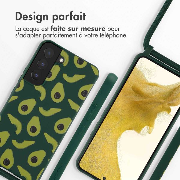 imoshion Coque design en silicone avec cordon Samsung Galaxy S22 - Avocado Green