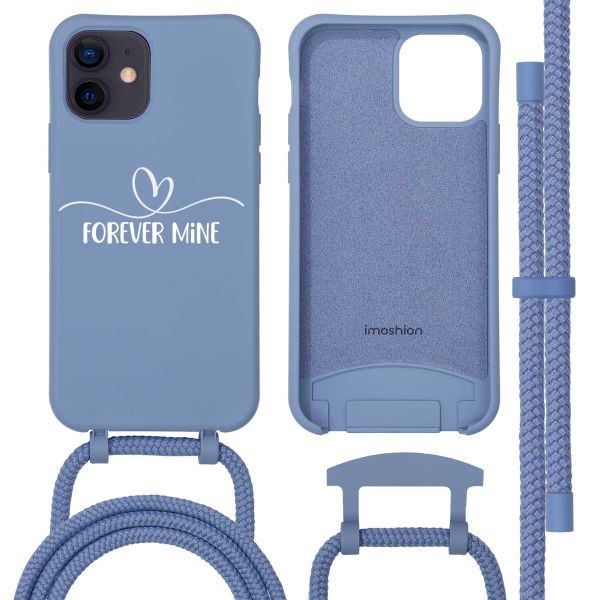 Coque de couleur personnalisée MagSafe avec cordon amovible et cœur élégant iPhone 12 Pro - Ash Blue