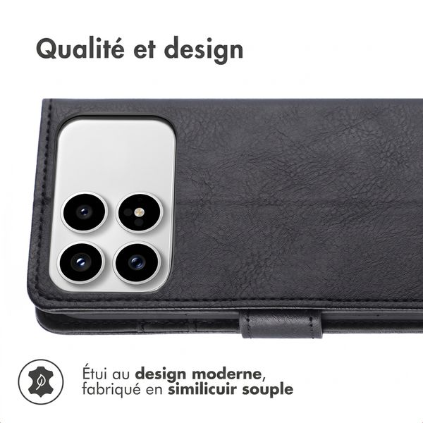 imoshion Étui de télephone portefeuille de luxe Xiaomi Poco F8 Pro - Noir