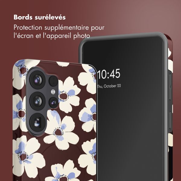 Selencia Coque arrière Vivid Samsung Galaxy S26 Ultra - Choco Flower Pop