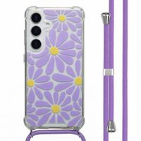 imoshion Coque Design avec cordon Samsung Galaxy S25 - Tropical Violet Flowers Connect