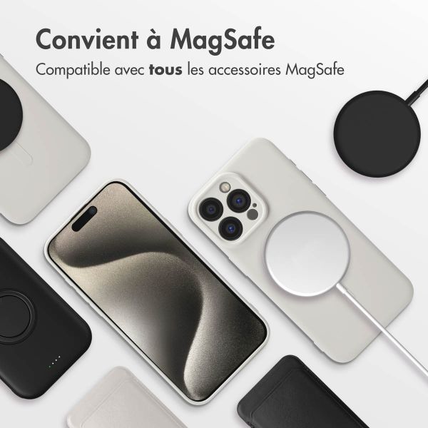 imoshion Coque Couleur avec MagSafe Apple iPhone 15 Pro Max - Beige