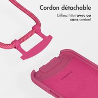 imoshion Coque arrière Color avec cordon amovible et MagSafe Apple iPhone 17 Pro Max - Raspberry