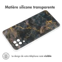 imoshion Coque Design Samsung Galaxy A12 - Black Marble