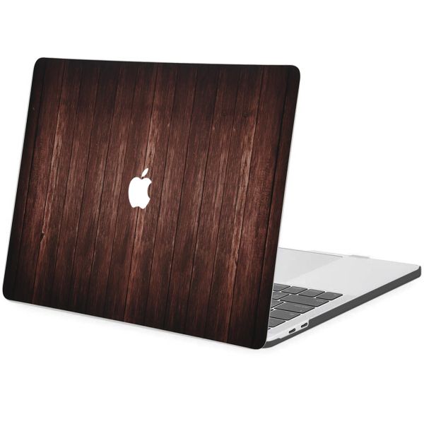 imoshion Coque Design Laptop MacBook Pro 13 pouces (2016-2019) - A1708 / A2159 - Dark Brown Wood