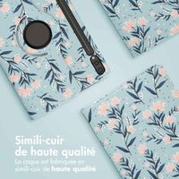 imoshion Coque tablette Design rotatif à 360° Samsung Galaxy Tab S10 Plus / Tab S9 FE Plus / Tab S9 Plus - Flowers