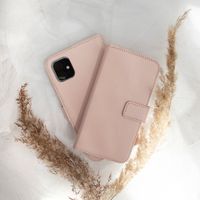 Selencia Étui portefeuille en cuir véritable Apple iPhone 11 - Dusty Pink