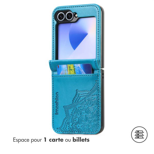 imoshion Mandala Bookcase Samsung Galaxy Z Flip 5 - Turquoise