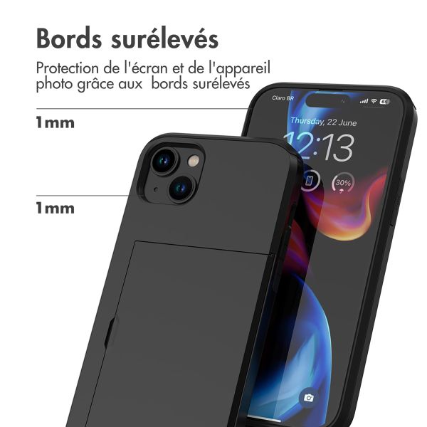 imoshion Coque arrière avec porte-cartes iPhone 15 Plus - Noir