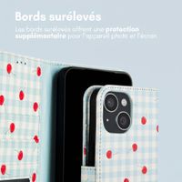 imoshion Étui de télephone portefeuille Design Apple iPhone 14 - Cherry Check