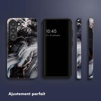 Selencia Coque arrière Vivid Tough Samsung Galaxy S23 - Chic Marble Black