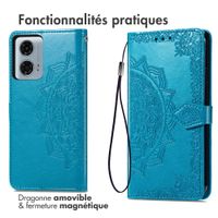 imoshion Etui de téléphone portefeuille Mandala Motorola Moto G24 Power - Turquoise