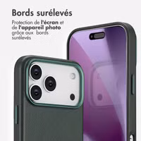 Accezz Coque arrière en cuir avec MagSafe Apple iPhone 17 Pro Max - Cedar Green