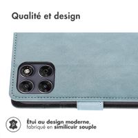 imoshion Étui de télephone portefeuille de luxe Motorola Moto G77 - Bleu clair