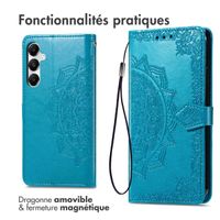 imoshion Etui de téléphone portefeuille Mandala Samsung Galaxy A35 - Turquoise