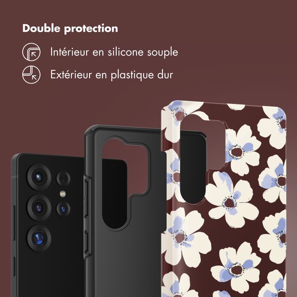 Selencia Coque arrière Vivid Samsung Galaxy S25 Ultra - Choco Flower Pop