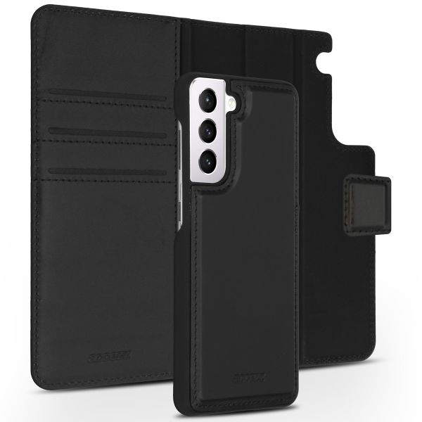 Accezz Étui de téléphone portefeuille en cuir de qualité supérieure 2 en 1 Samsung Galaxy S21 - Noir