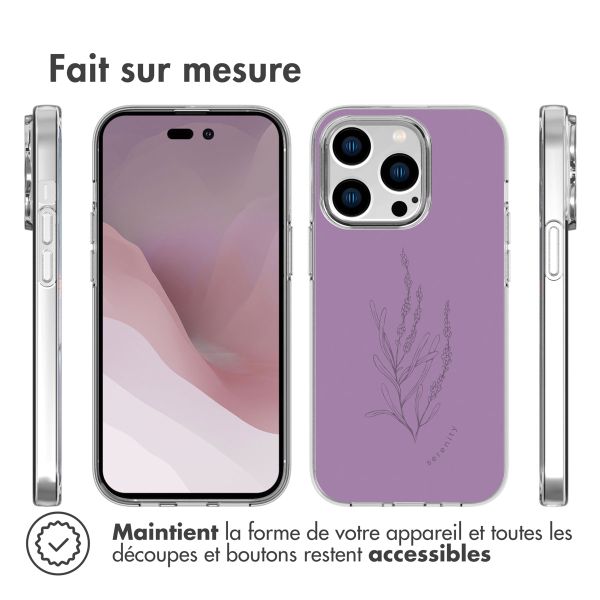 imoshion Coque Design iPhone 14 Pro - Floral Purple