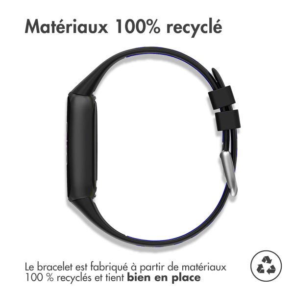 imoshion Bracelet sportif en silicone Fitbit Luxe - Noir/Bleu