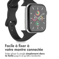 imoshion Bracelet en silicone fin Apple Watch Series 1-9 / SE (38/40/41 mm) | Series 10 (42 mm) - Noir