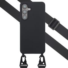 Selencia Coque silicone avec cordon amovible Samsung Galaxy S25 FE - Noir