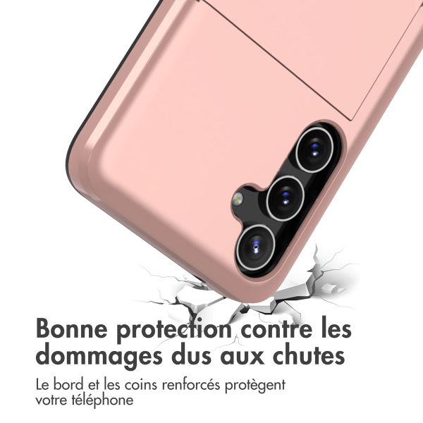 imoshion Coque arrière avec porte-cartes Samsung Galaxy A55 - Rose Doré