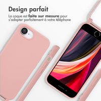 imoshion Coque en silicone avec cordon iPhone 16e - Sand Pink