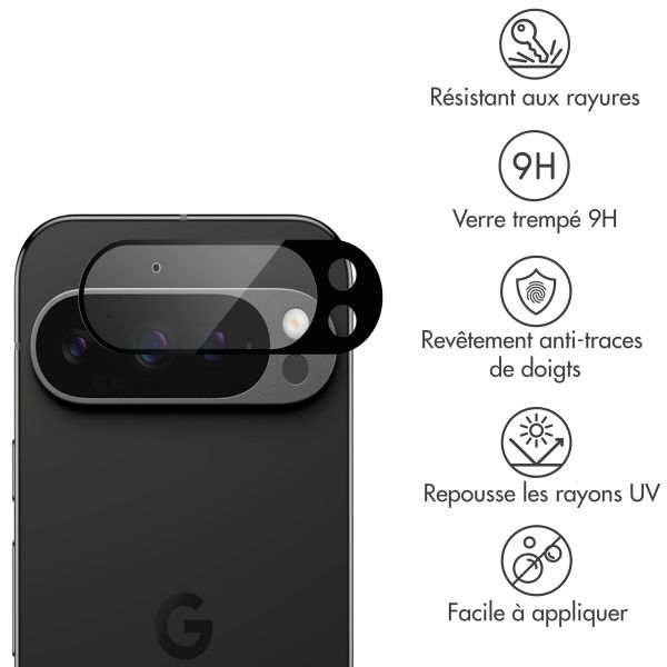 imoshion Protection Caméra en verre trempé 2 Pack Google Pixel 9 Pro - Noir