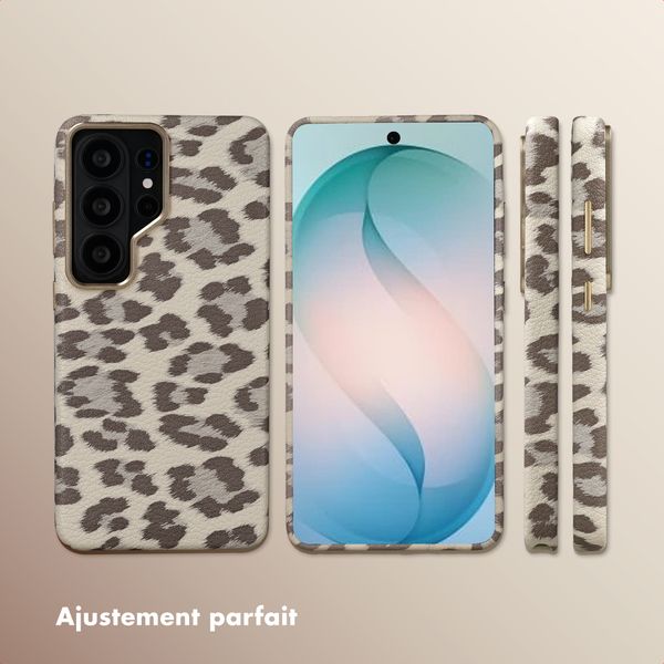Selencia Coque Sabi imprimé panthère avec MagSafe Samsung Galaxy S26 Ultra - Soft Ivory