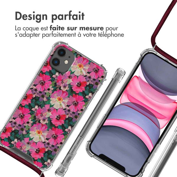 imoshion Coque Design avec cordon Apple iPhone 11 - Flower Water