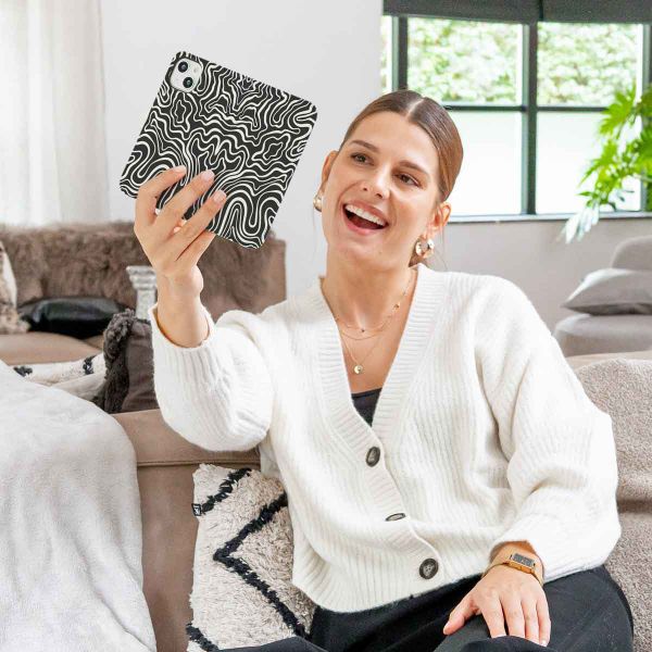 imoshion Étui de télephone portefeuille Design Motorola Moto G34 - Black And White