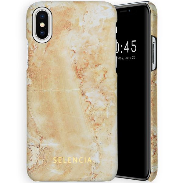 Selencia Coque Maya Fashion iPhone Xs / X - Marble Sand