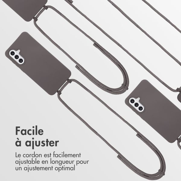 imoshion Coque de couleur avec cordon amovible Samsung Galaxy A36 / A56 - Black Coffee