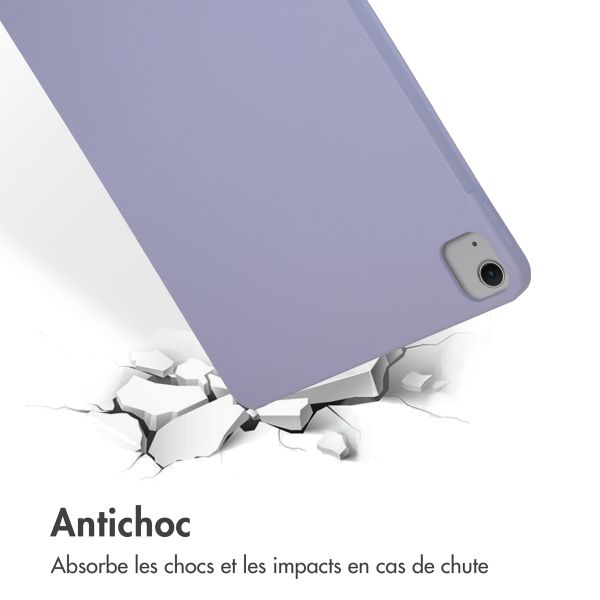 Accezz Coque Liquid Silicone avec porte-stylet Apple iPad Air 13 pouces (2025) M3 / (2024) M2 - Lila