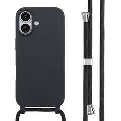 imoshion Coque en silicone avec cordon Apple iPhone 17 - Noir