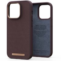 Njorð Collections Coque en cuir véritable iPhone 14 Pro - Brown