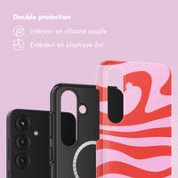 Selencia Coque arrière Vivid avec MagSafe Samsung Galaxy S25 - Dream Swirl Pink