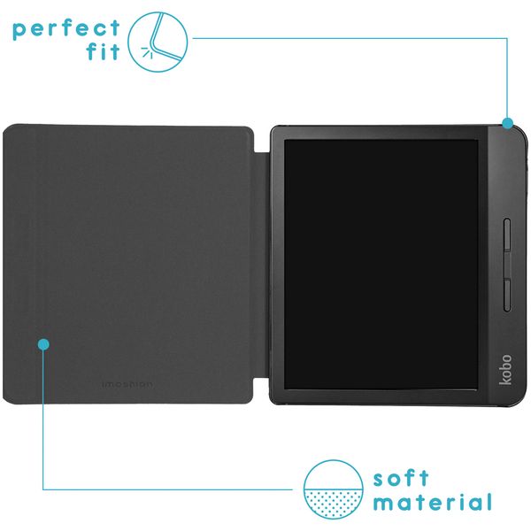 imoshion ﻿Design Slim Hard Sleepcover avec support Kobo Libra H2O - Blossom