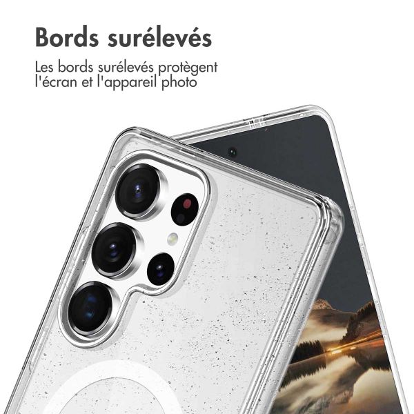 imoshion Coque Pailletée avec MagSafe Samsung Galaxy S24 Ultra - Paillettes Transparent