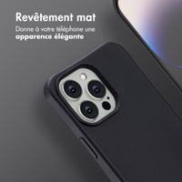 imoshion Coque arrière Color avec cordon amovible et MagSafe Apple iPhone 14 Pro Max - Noir