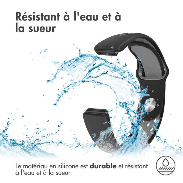 imoshion Bracelet sportif en silicone Fitbit Inspire - Noir / Gris